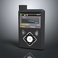 Sleek Black Handheld Digital Device With Display Screen Control Buttons And Input Function