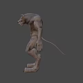 Fierce Game Movie Character With Dog Head Sharp Teeth And Muscular Build