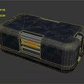 Dark Blue Hard Shell Toolbox With Metal Latches Orange Accents And Portable Handle For Home Storage