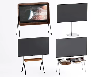 Modern mobile TV stand 3d model