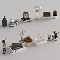 Mechanical alarm clock electronic alarm clock electronic clock calendar ornaments 3d model
