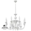 Elegant Classical White Chandelier With Multiple Arms And Candle Shaped Lights