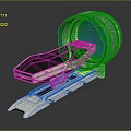 Precision Metallic Equipment With Circular Blue Edge And Flat Platform Support Structure