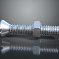 Screw Nut Pan Head Screw Round Head Screw Cylindrical Head Screw Countersunk Head Screw Flat Head Screw 3d model