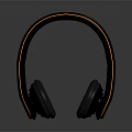 Modern Over Ear Headphones Featuring Black Body And Yellow Accent Stripes Design
