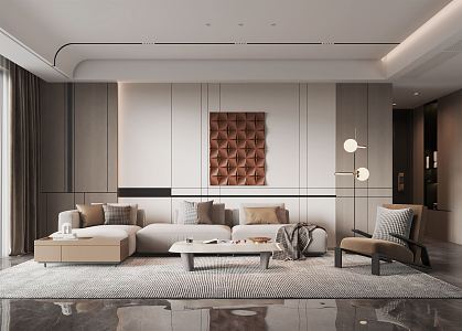 modern living room 3d model