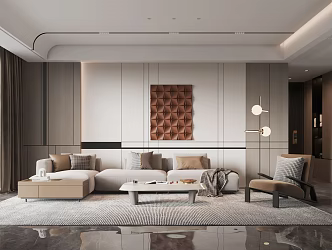 modern living room 3d model