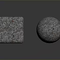 Textured Stone Cube And Sphere With Gray Surface And Natural Patterns 3d model