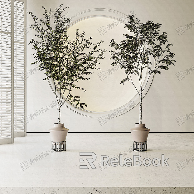 Modern potted plant potted combination model