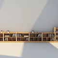 Modern School Library Side Cabinet 3d model