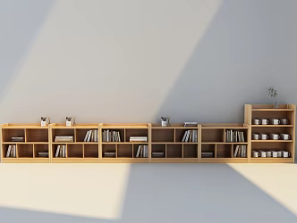 Modern School Library Side Cabinet 3d model