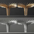 Abstract Geometric Modeling of Modern Pillar Tree 3d model