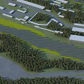 Birds Eye View Planning of Urban Layout With Green Spaces and Buildings