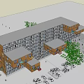 Modern Architectural Building With Wooden Facade Glass Structure And Cantilevered Balconies Greenery Pedestrians And Cars