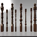 Wooden Railing Balusters With Various Designs For Staircase Interior Classic And Modern Styles Home Decoration