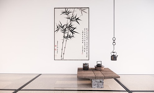 New Chinese Plant Painting Decorative Painting Bamboo 3d model