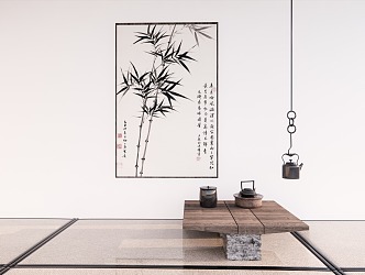 New Chinese Plant Painting Decorative Painting Bamboo 3d model