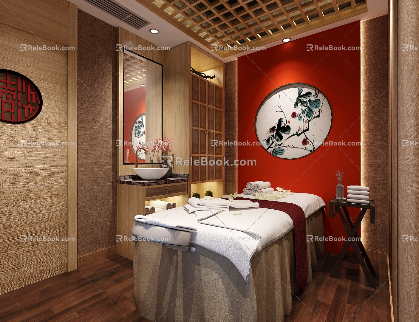 New Chinese Beauty Salon 3d model