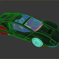 Deep Blue Sports Car With Sleek Aerodynamic Design And Shiny Exterior
