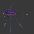 Soccer Field Display Model With Trophy And Player Position Layout On Green Base