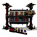 Stranger Things Building Blocks with Two Story Structure House Truck Mini Figures Sign and Trees