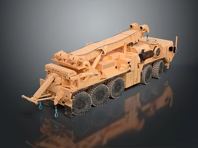 Yellow Electric Toy Engineering Truck With Multiple Wheels And Heavy Duty Mechanical Design 3d model