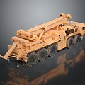Yellow Electric Toy Engineering Truck With Multiple Wheels And Heavy Duty Mechanical Design