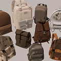 Stylish Assorted Backpacks In Beige Gray Brown With Multiple Sizes And Pockets