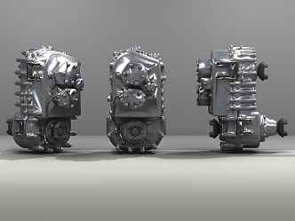 modern engine 3d model