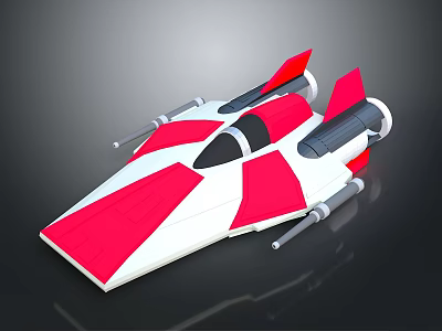 Starfighter Science Fiction Spaceship Future Warship Space Fighter Star Warship Spaceship Science Fiction Flying Vehicle Star Battle Spaceship 3d model
