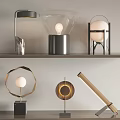 Modern Table Lamps With Various Styles Glass Shades And Metal Bases For Home Decor