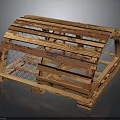 Wooden Lobster Trap Equipment With Slats Wire Mesh And Sturdy Design