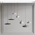 Modern chandelier small chandelier combination 3d model