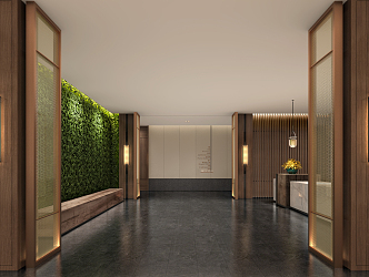 New Chinese Hall Front Desk 3d model