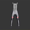 Dark Colored Cycling Bib Shorts With Suspenders And Red Stripes