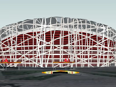 Beijing National Stadium Bird's Nest Sports Fitness Venue With Modern Architecture And Seating 3d model