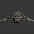 Futuristic Silver Spacecraft With Triangular Shape And Streamlined Design For Space Exploration