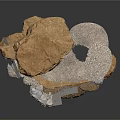 Decorative 3D Rock Layered Structure With Staircase Platform And Metal Railings