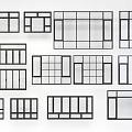 modern window broken bridge window balcony window 3d model
