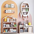 Kids Room Sofa Combination With Toy Shelves Stuffed Animals And Books