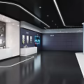 Modern Monitoring Room Interior Design With Multiple Digital Screens And Control Consoles
