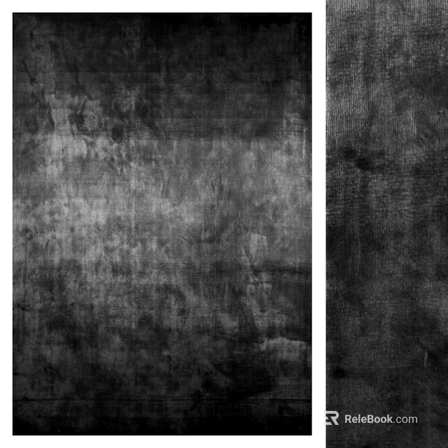 Square Carpet With Black And White Rough Texture Vintage Industrial Design 3d model 