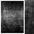 Square Carpet With Black And White Rough Texture Vintage Industrial Design