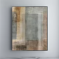 Black and White Abstract Painting With Irregular Dots Lines and White Background