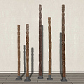 Modern Column Abstract Sculpture 3d model