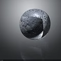 Handcrafted Wood Stone Sphere With Natural Texture And Decorative Surface Design