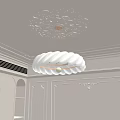 Cream wind chandelier 3d model