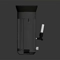 Modern Design Red And Black Kitchen Appliance With Black Handle And Silver Metal Parts