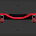 Durable Red Medical Transport Stretcher With Black Components And Wheels