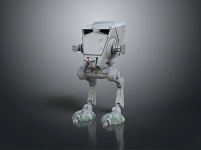 Mechanical Armored Walker Robot With Reinforced Legs And Joint Mechanisms 3d model